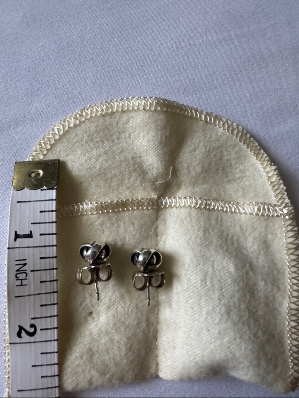 James Avery Sterling Silver Knot Stud Earrings - Picture 5 of 5